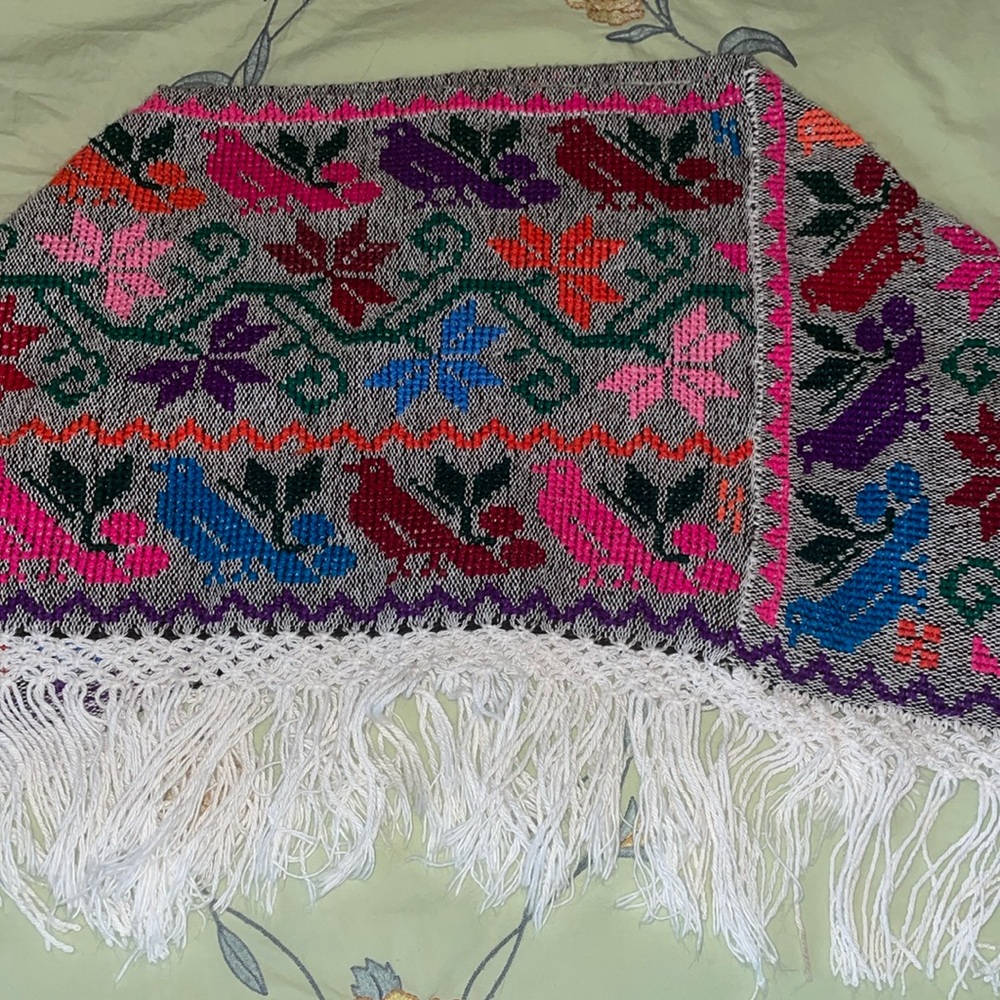 Straight neck poncho